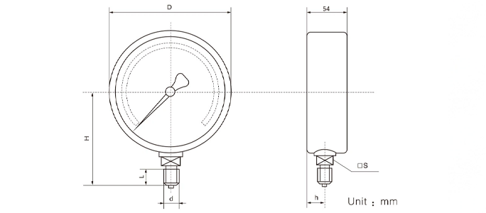 Stainless Steel Case Positive And Negative Pressure Capsule Pressure Gauge（images 5）