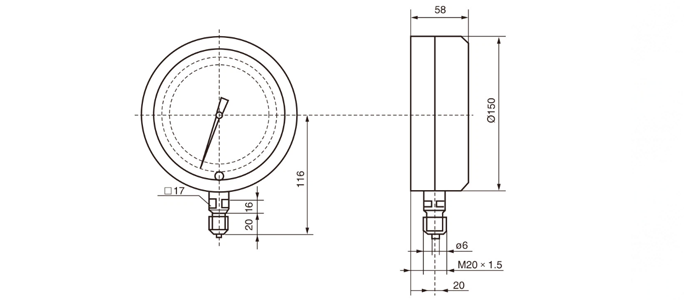 Precision Gas Pressure Gauge(images 6)