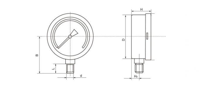 Shakeproof Industrial Pressure Gauge with Stainless Steel(images 5)