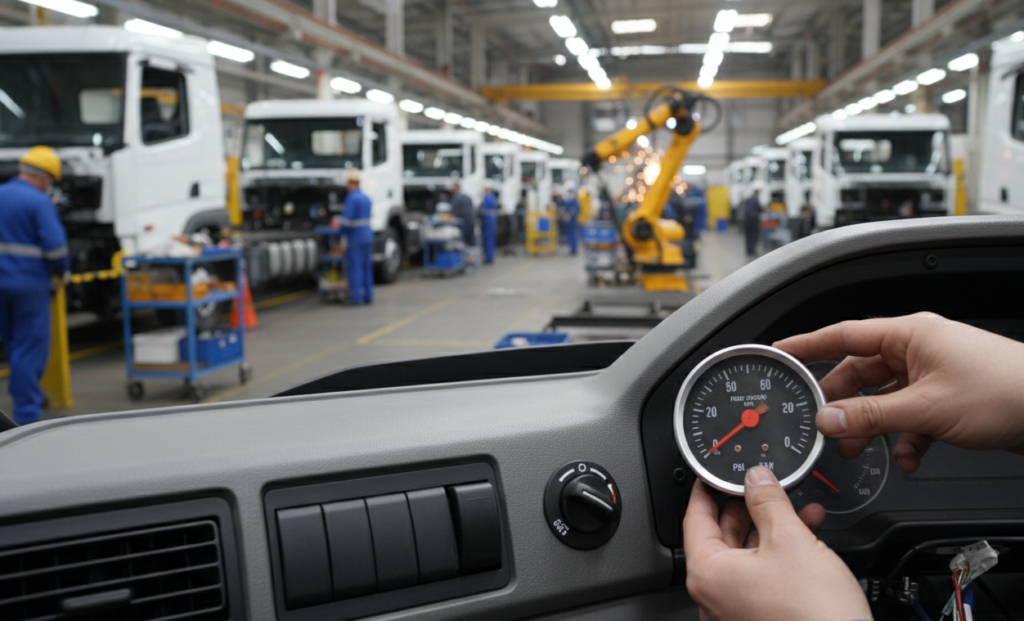 dual needle air pressure gauge for people