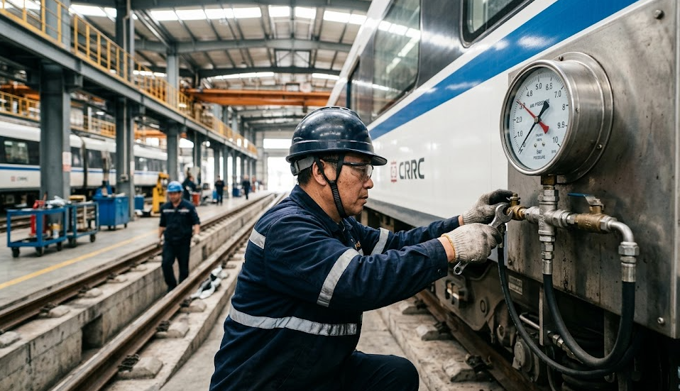 dual needle air pressure gauge for people