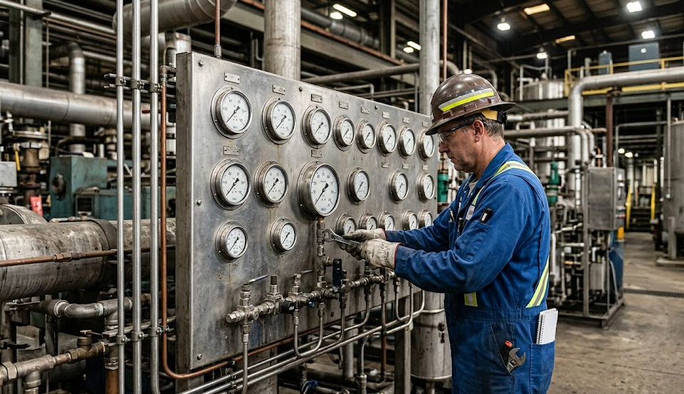 Panel mount pressure gauges for people