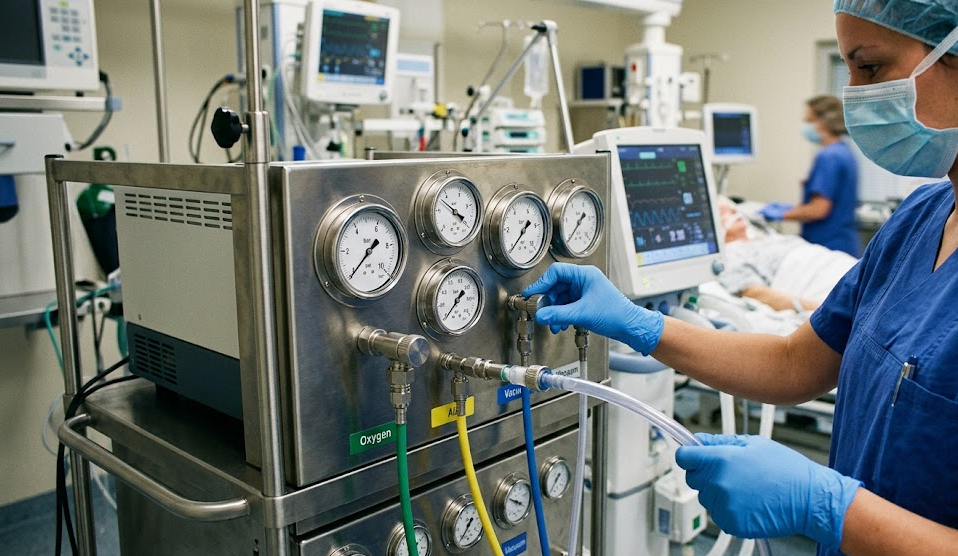 Panel mount pressure gauges for people