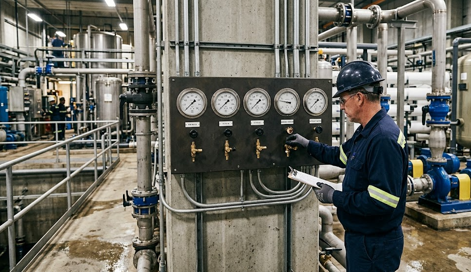 Panel mount pressure gauges for people