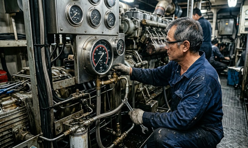 Marine fuel pressure gauge Applicable Crowd