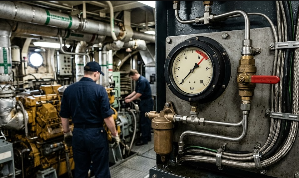 Marine fuel pressure gauge Applicable Crowd