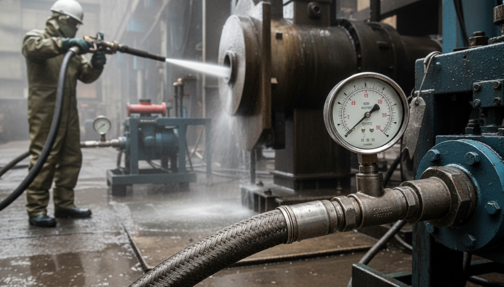 Oil filled pressure gauges for people