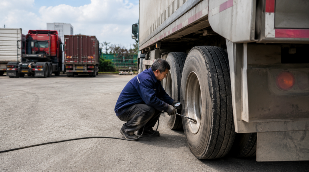 Truck air pressure gauge for people