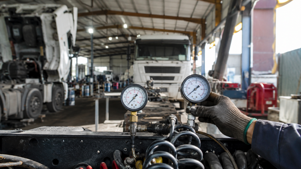 Truck air pressure gauge for people