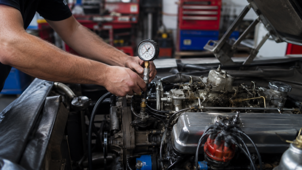Carb fuel pressure gauge for people
