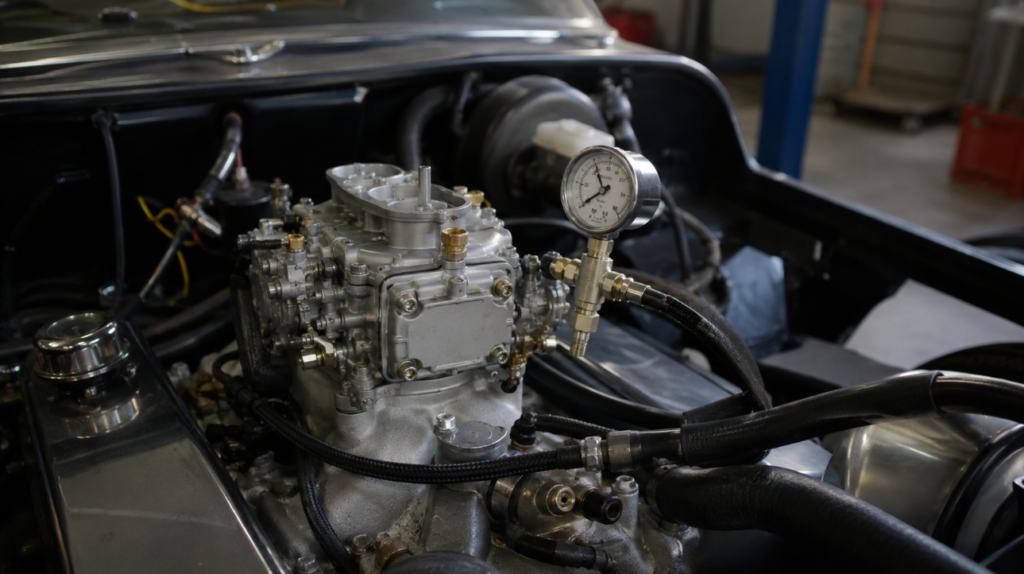Carb fuel pressure gauge for people