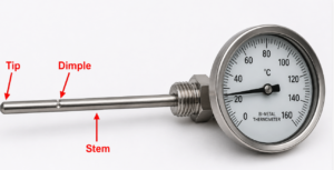 The Sensing Portion Of A Bi-Metallic Stem Therm...