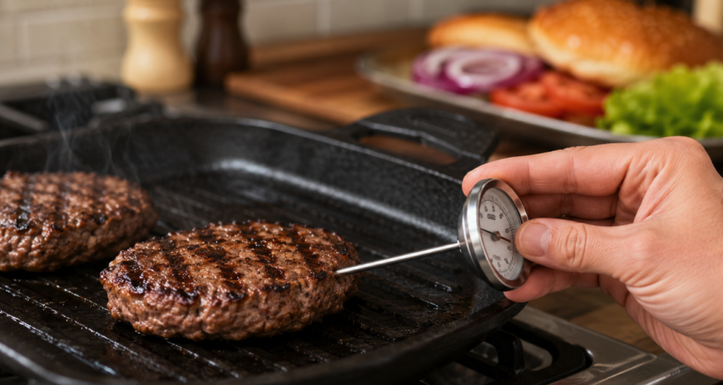 Detection of Delicious Burgers During Cooking