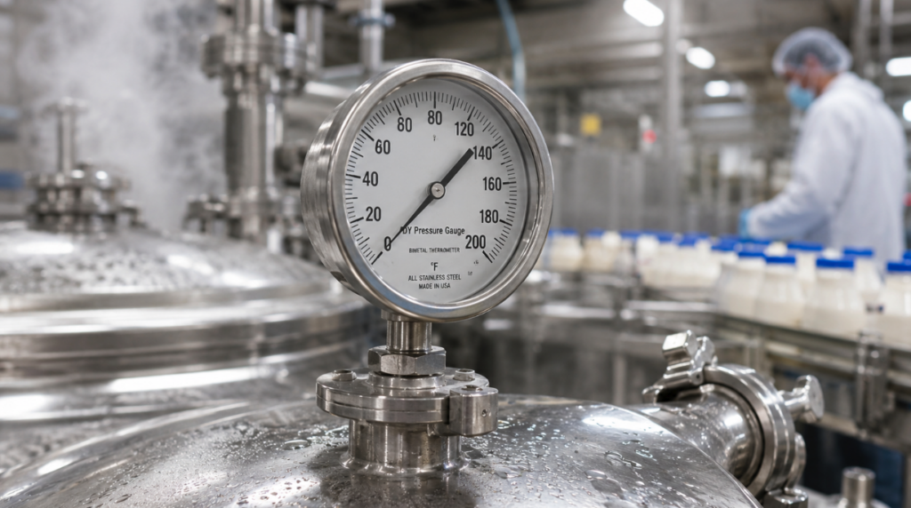 Details of thermometers in an industrial plant